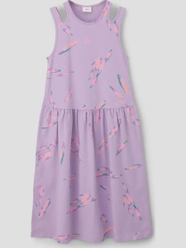 S.Oliver female - Mini-jurk met uitsnijding lavendel