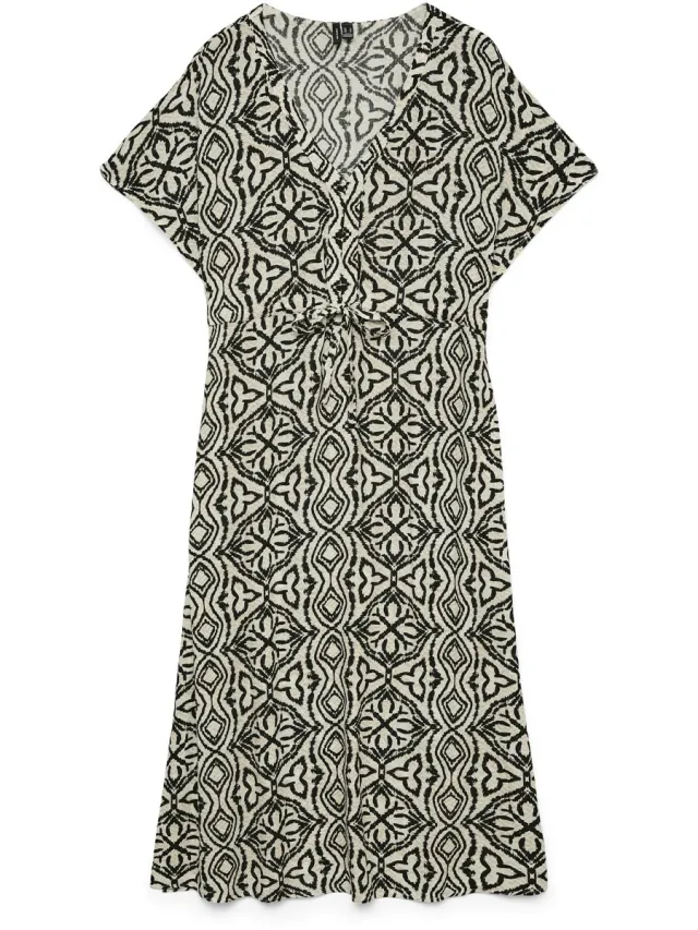 Vero Moda Menny Jurk Dames beige - zwart