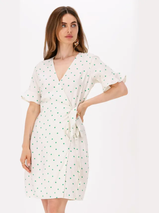 ENVII Dames Jurken Enivory Ss Short Dress 6891 - Gebroken Wit