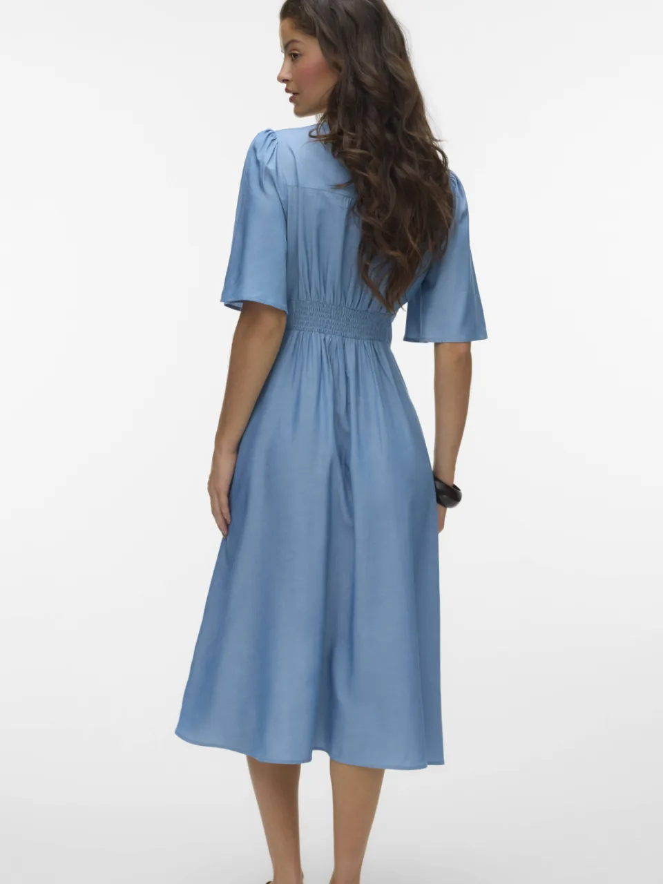 Vero Moda A-lijn jurk light blue denim, foto 6