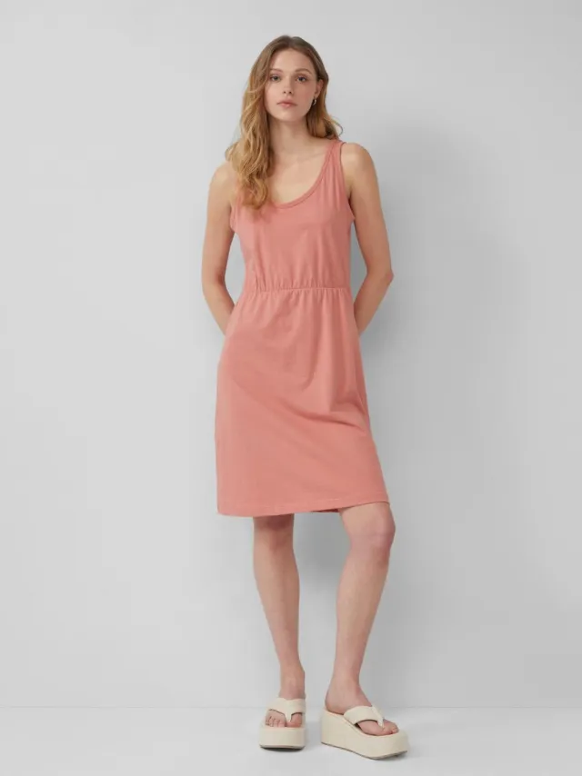 QS female - korte tricot jurk papaja