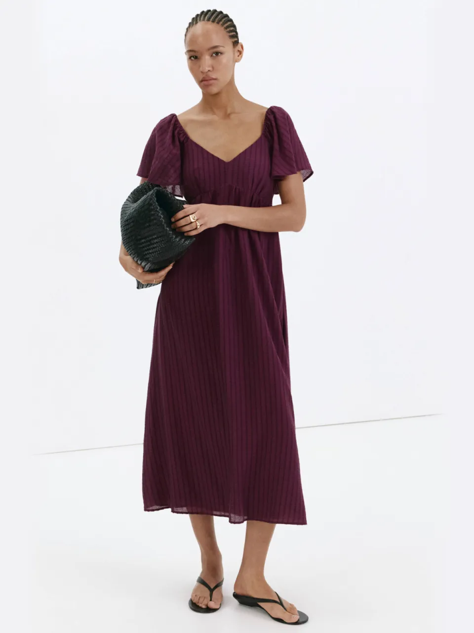 Mango midi jurk - paars, foto 4