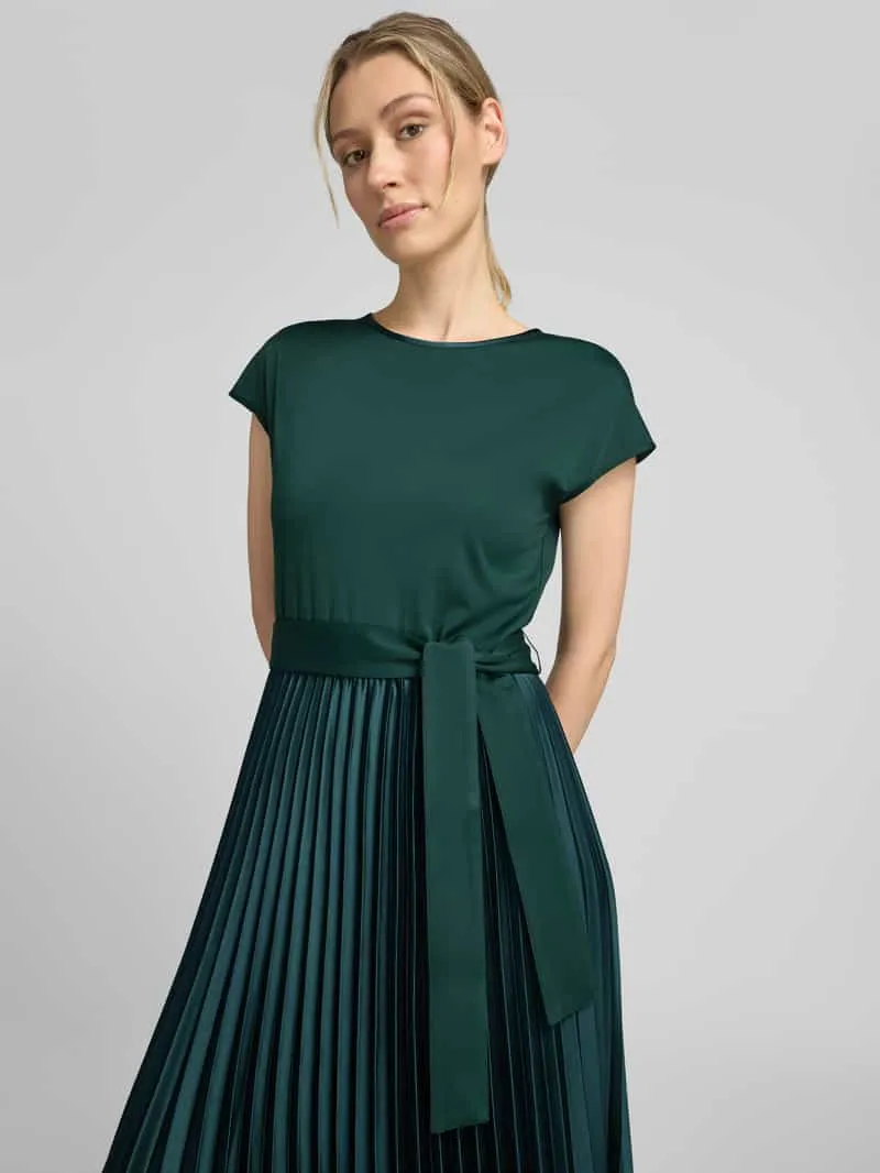 Max Mara regular fit vrijetijdsjurk met plooirok model 'GELA' donkergroen, foto 4