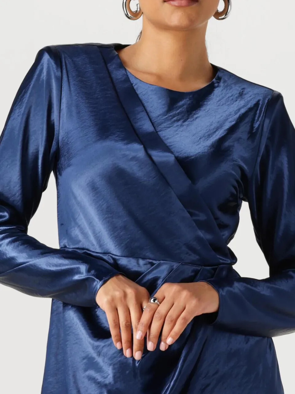 Y.A.S. YAS Dames Jurken Yasgisela Ls Dress - Donkerblauw, foto 4