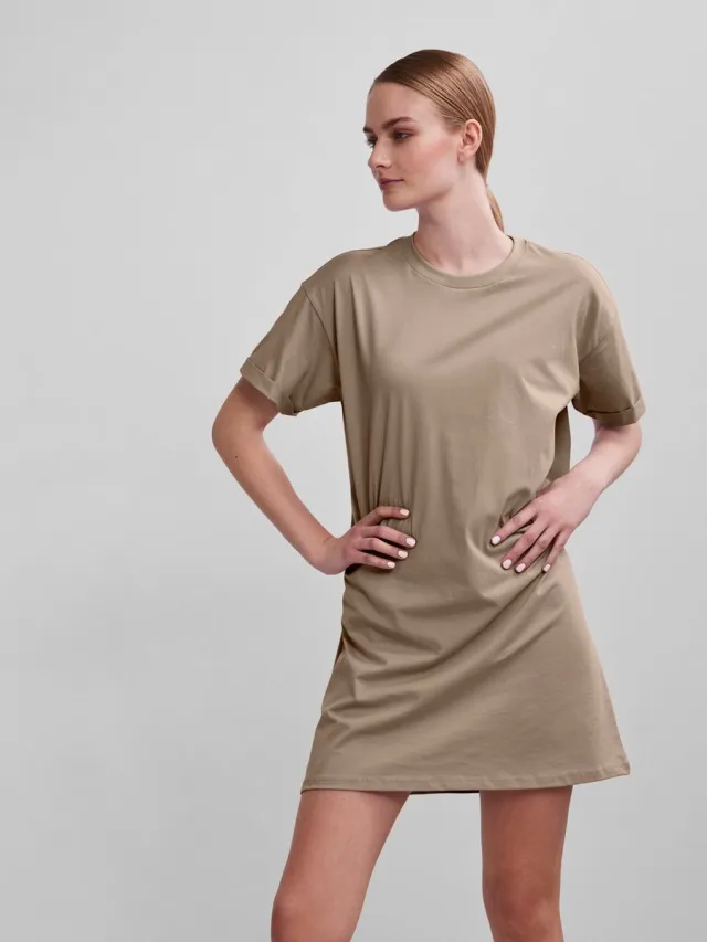 Pieces PCONIKA SS MIDI DRESS NOOS - Dames - Maxi jurken Silver Mink