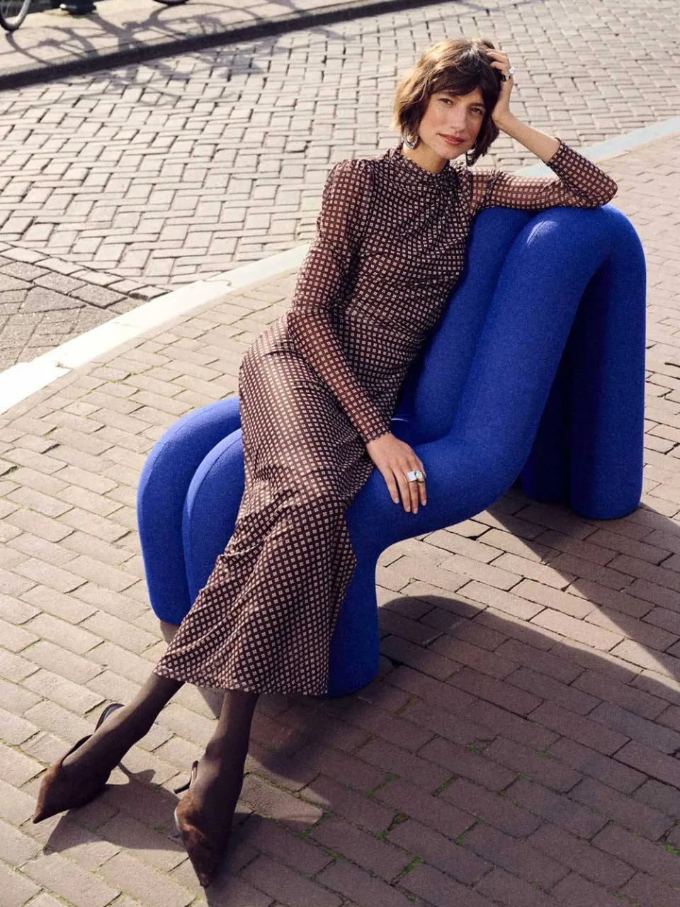 POM Amsterdam Amber jurk bruin, foto 4