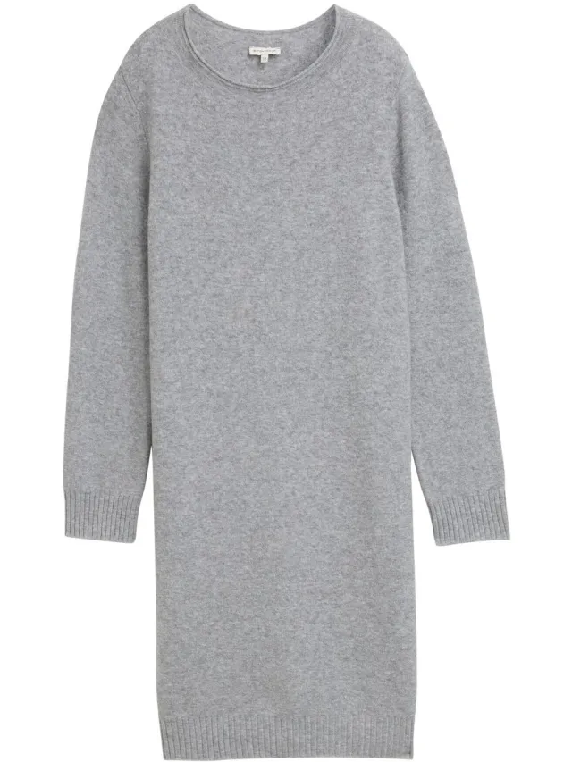 Tom Tailor Gebreide jurk met boothals - medium silver grey melange