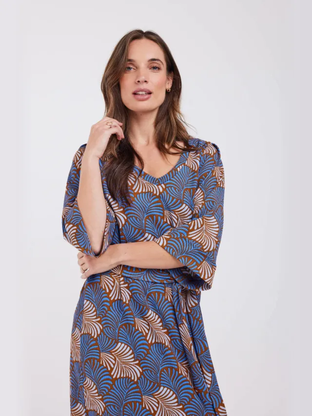 Didi midi jurk blauw, foto 6