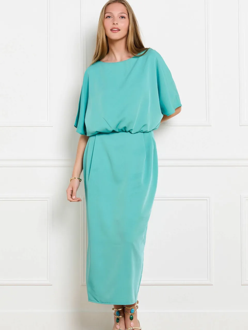 LOLALIZA midi jurk blauw