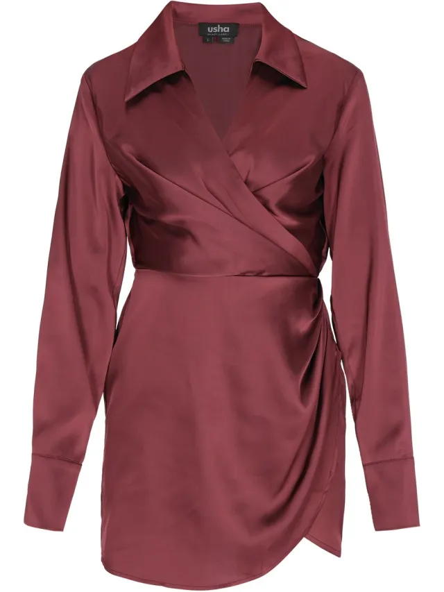 Usha jurk bordeaux