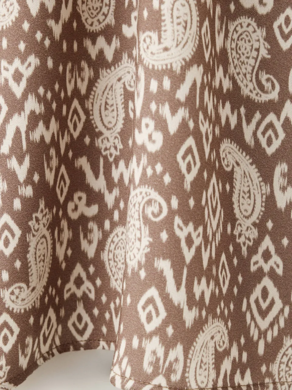 Mango korte bohemian jurk met paisley bruin, foto 5