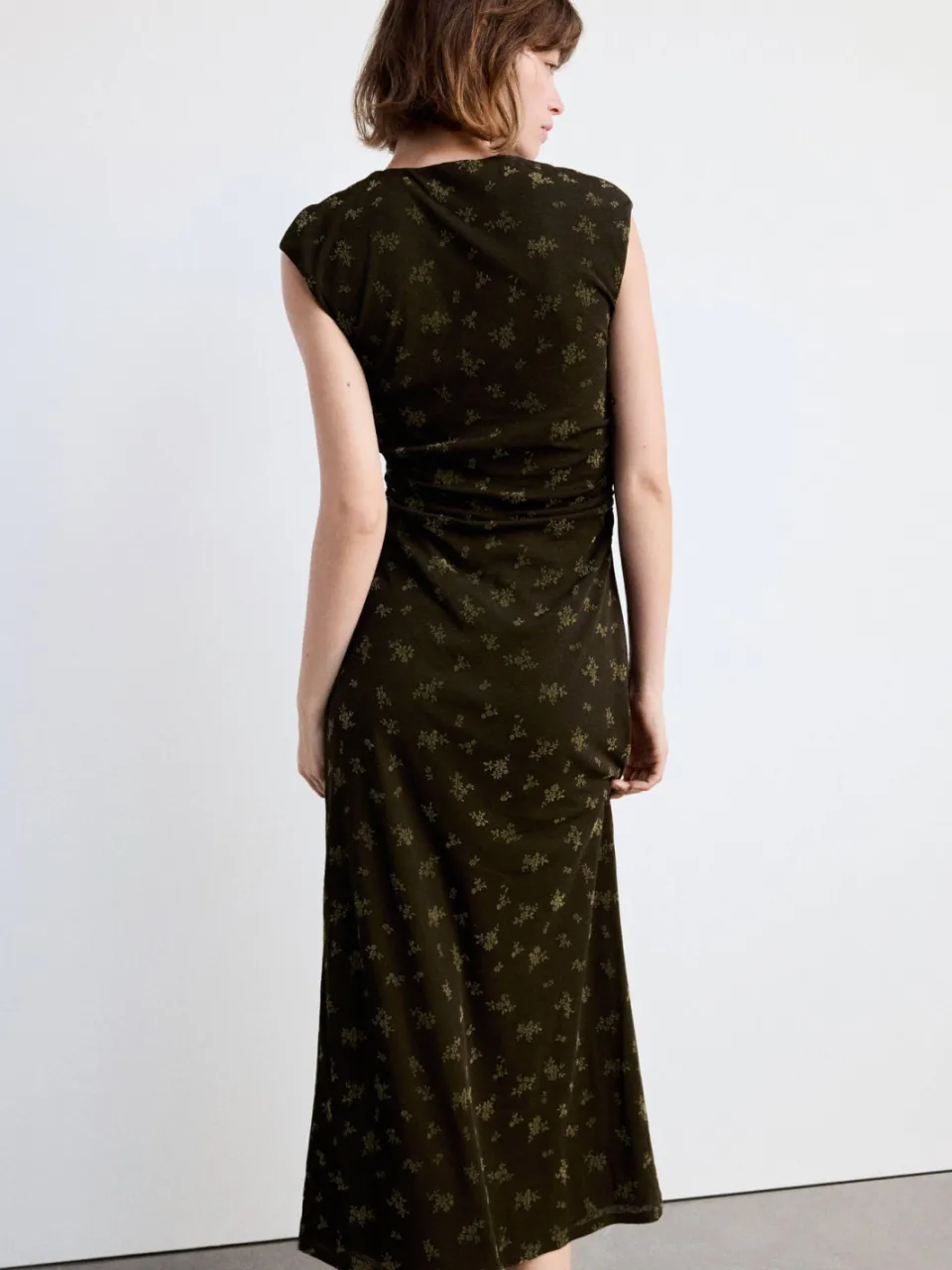 Mango gebloemde bodycon jurk - bruin, foto 2