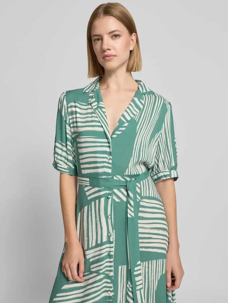 ZABAIONE midi-jurk van pure viscose model 'Azura' mintgroen, foto 4