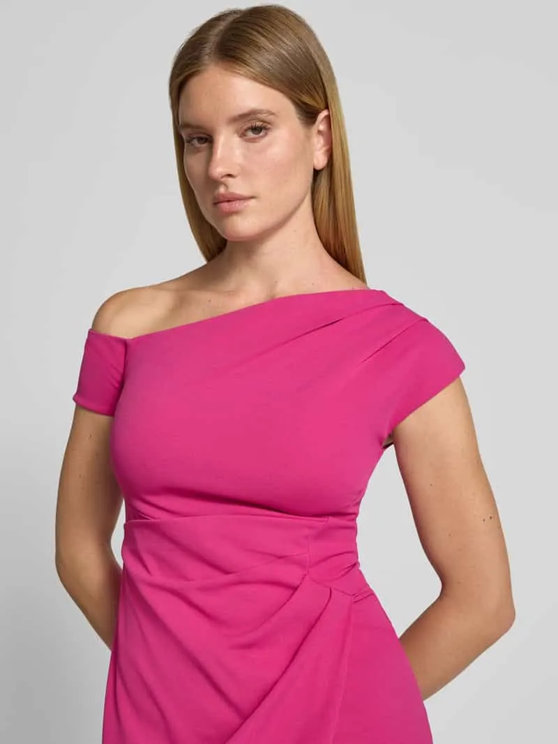 Lipsy Slim fit midi-jurk met loopsplit felroze, foto 3