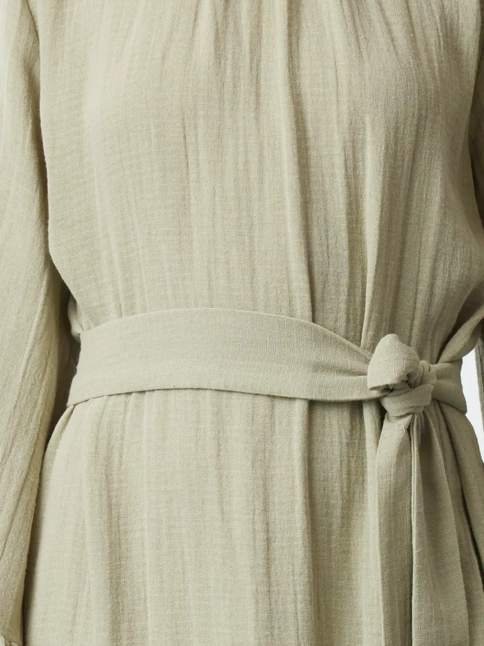 Trendyol Modest Dames Groen Effen Maxi Lang Casual Skater Modest Jurken, foto 2