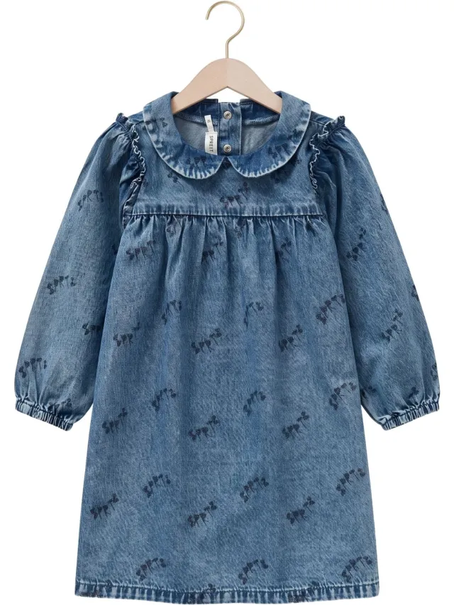 SPROET & SPROUT Meisjes Jurken Denim Dress - Blauw