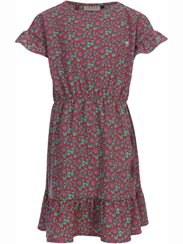 LOOXS REVOLUTION LOOXS Little Meisjes jurk - Maat 92 in de kleur Veelkleurig van 98% Polyester 2% Spandex - 2612-7835-943