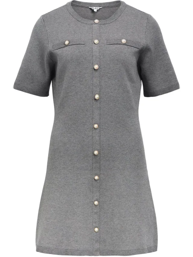OBJECT COLLECTORS ITEM Object midi-jurk Gebreid Medium Grey Melange