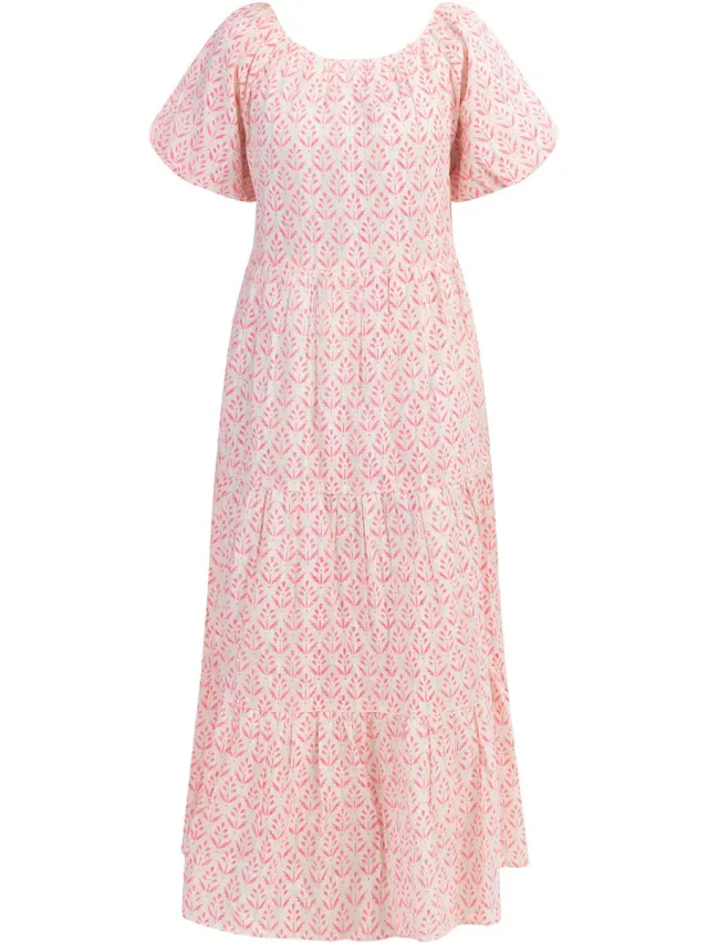 IZIA Maxi jurk neonroze