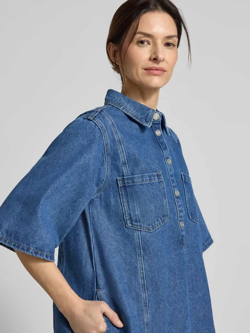 Lollys Laundry Denimjurk met borstzakken model 'Mola', foto 5