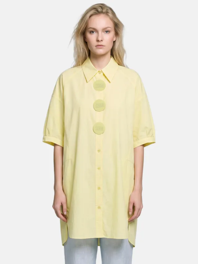 Chiara Ferretti Jurk Women Geel