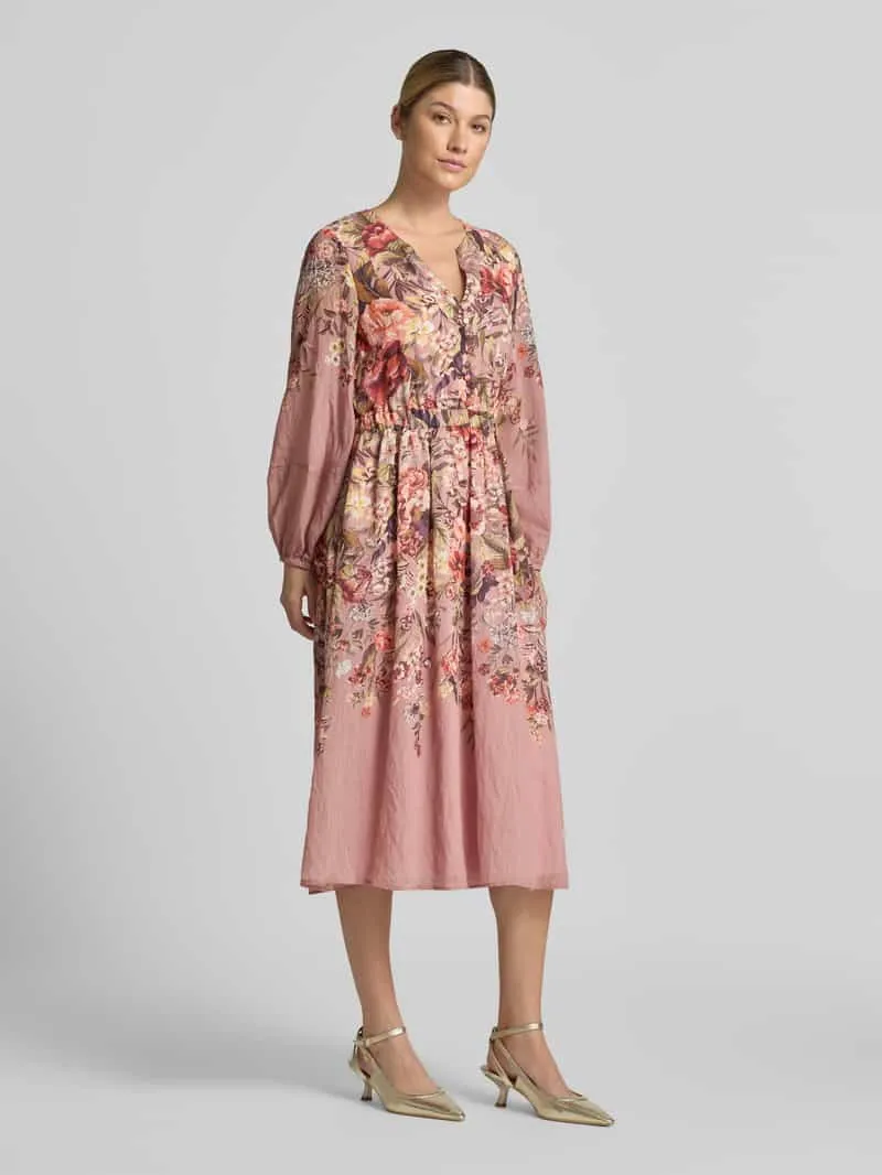 ROBE LÉGÈRE Getailleerde vrijetijdsjurk van lyocellmix oudroze, foto 3