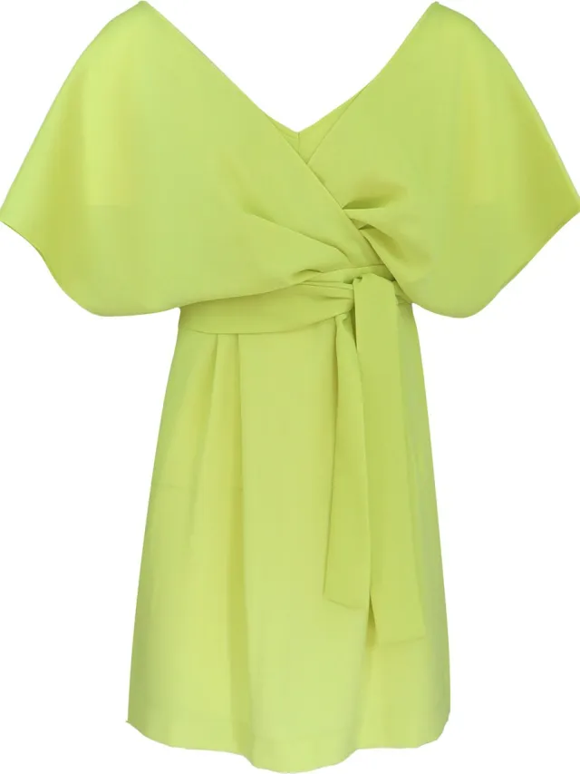 Very Simple Verysimple - groene mini jurk - maat 34 (IT40)