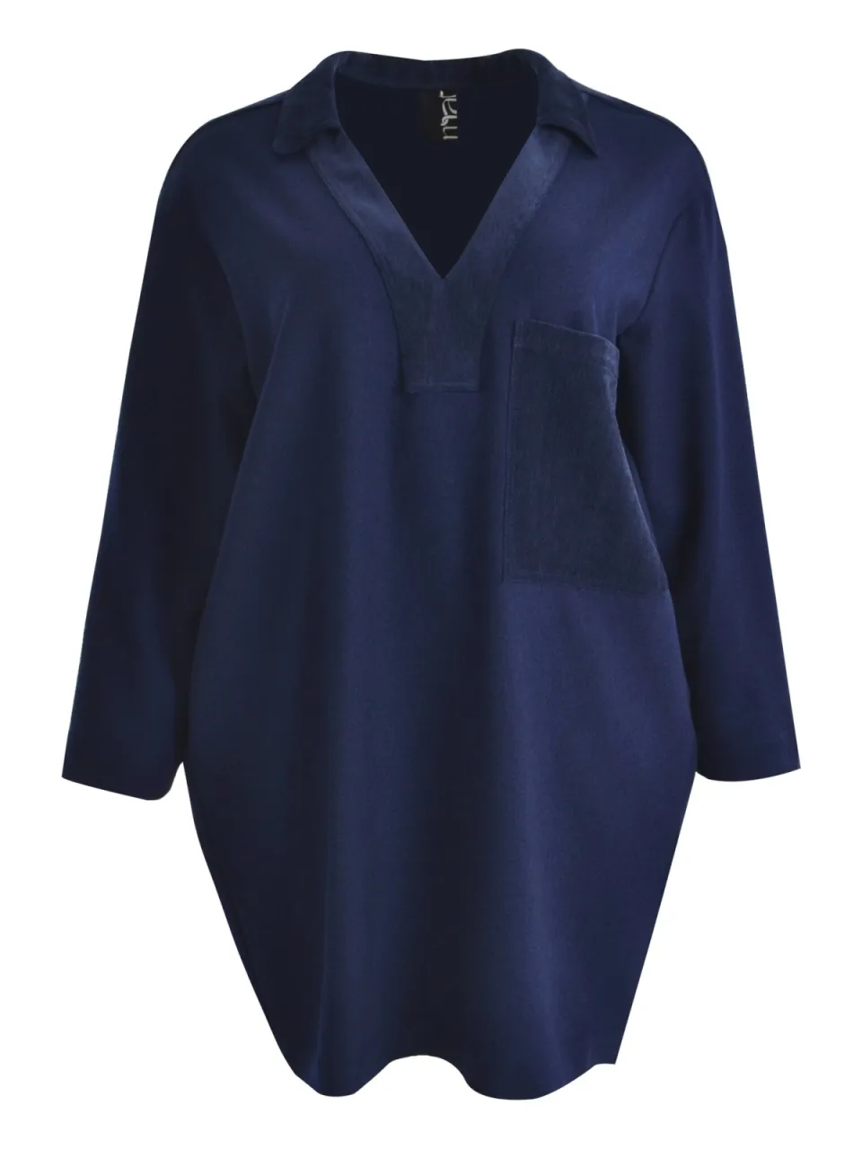 Mat Fashion Plus Size korte sweatjurk - donkerblauw, foto 2