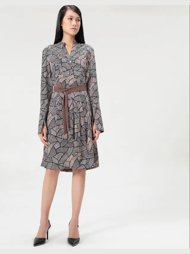 Smart & Joy Geometrische vintage print tuniekjurk Veelkleurig