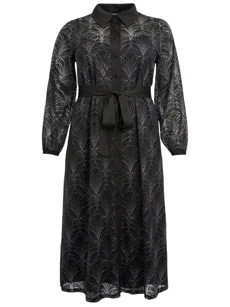 Yoek Maxi-jurk SILVER LUX | Zwart, foto 2