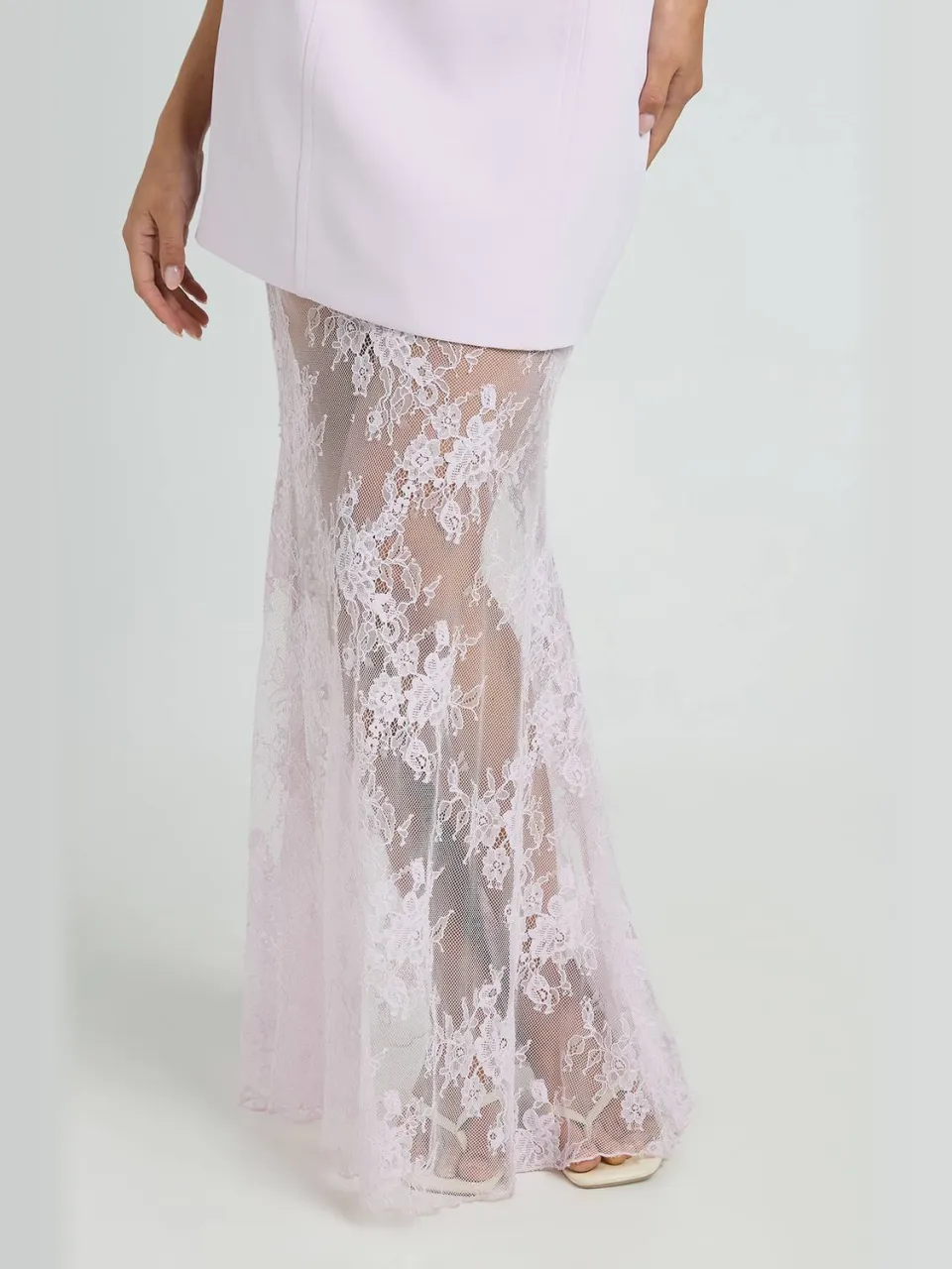boohoo Dames Premium Gestructureerde Kanten Maxi Jurk lila, foto 4