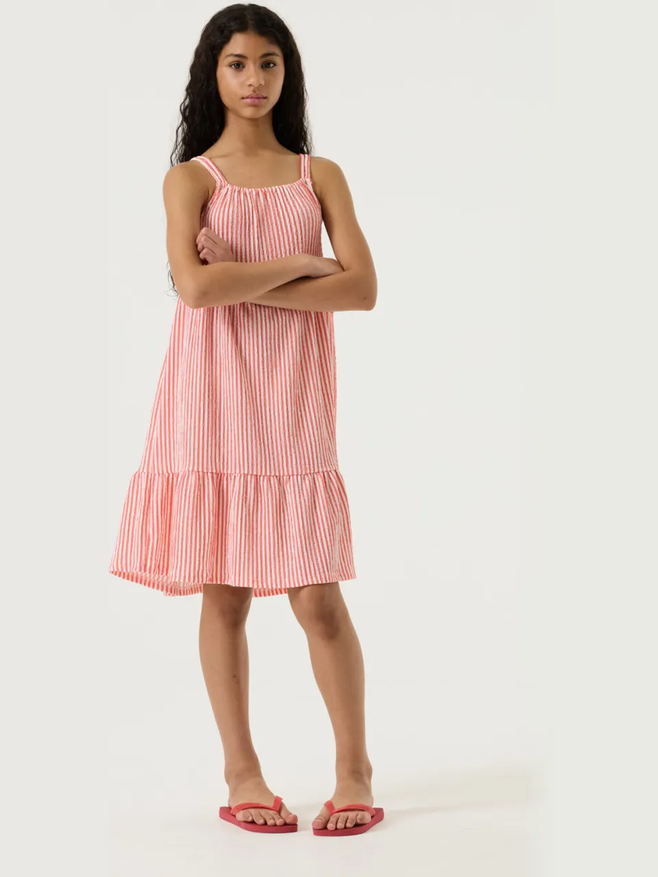 Garcia jurk met structuurpatroon en spaghettibandjes Roze