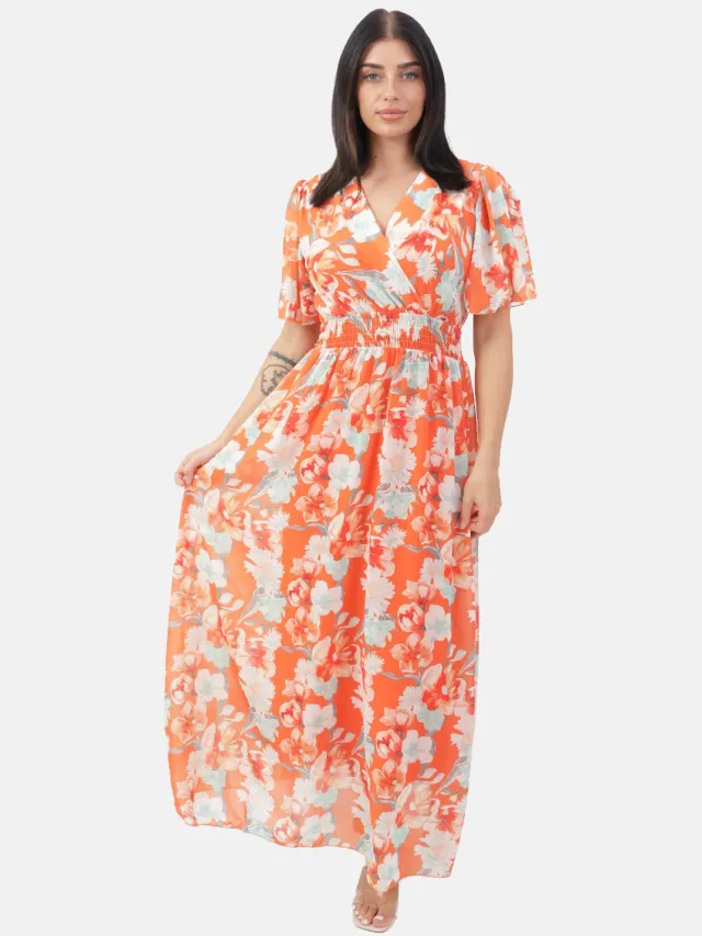 Elara Maxikleid Orange Hamburg
