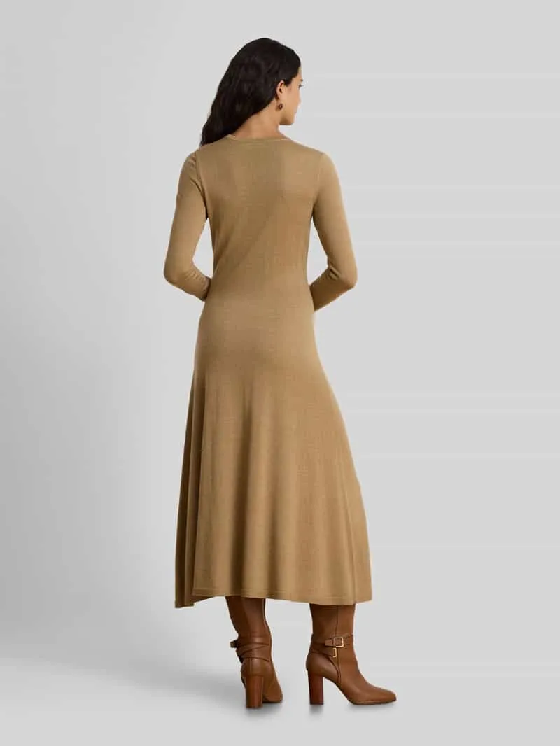 Lauren Ralph Lauren A-lijn vrijetijdsjurk van pure wol model 'VORLEY' camel, foto 2