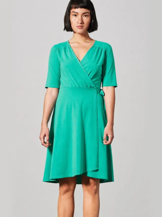 HempAge dames vegan Wikkeljurk Emerald Groen