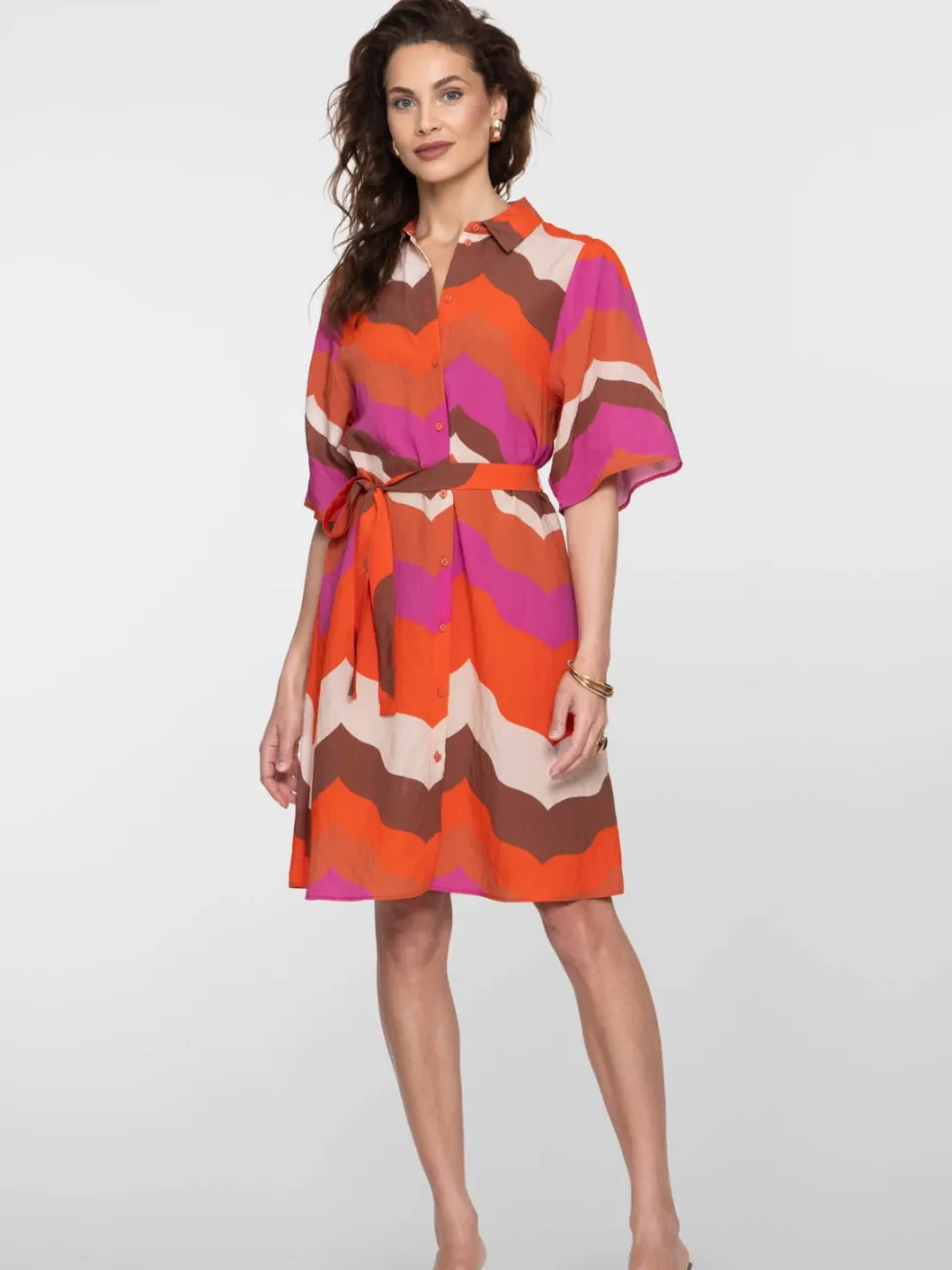 Geisha blousejurk oranje, foto 4
