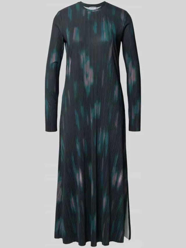 Jake*s Casual Midi-jurk met plissévouwen zwart, foto 2
