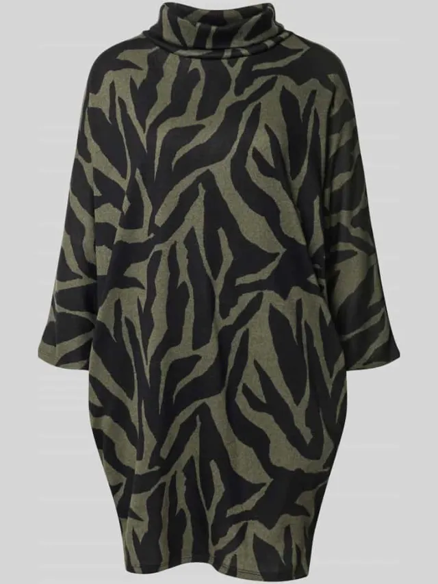 Apricot Mini-jurk met zijwaartse steekzakken olijfgroen, foto 2