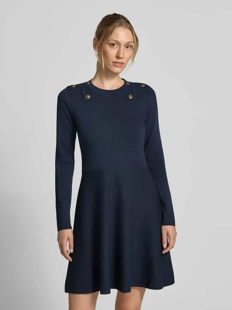 Liu Jo Mini-jurk van viscosemix model 'Abito Maglia' Donkerblauw