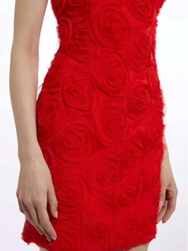 Karen Millen Mini Jurk - Bloemmotief - Rood