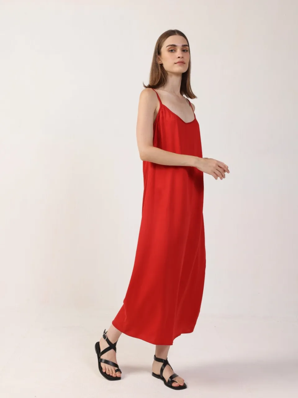 Neu Nomads dames vegan Slip Jurk Gitta Rood, foto 2