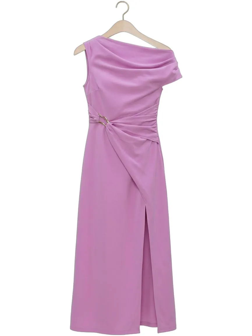 Freebird Dames Jurken F-jer-pes-crepe-26-1 - Lila, foto 2