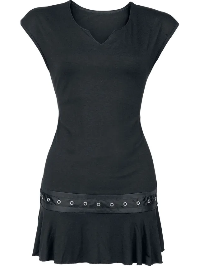 Spiral Gothic Rock Dames T-shirt - zwart