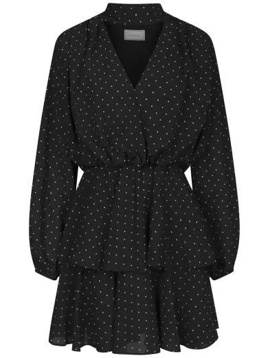 NEO NOIR nielle dot dress 169242 100 zwart, foto 2