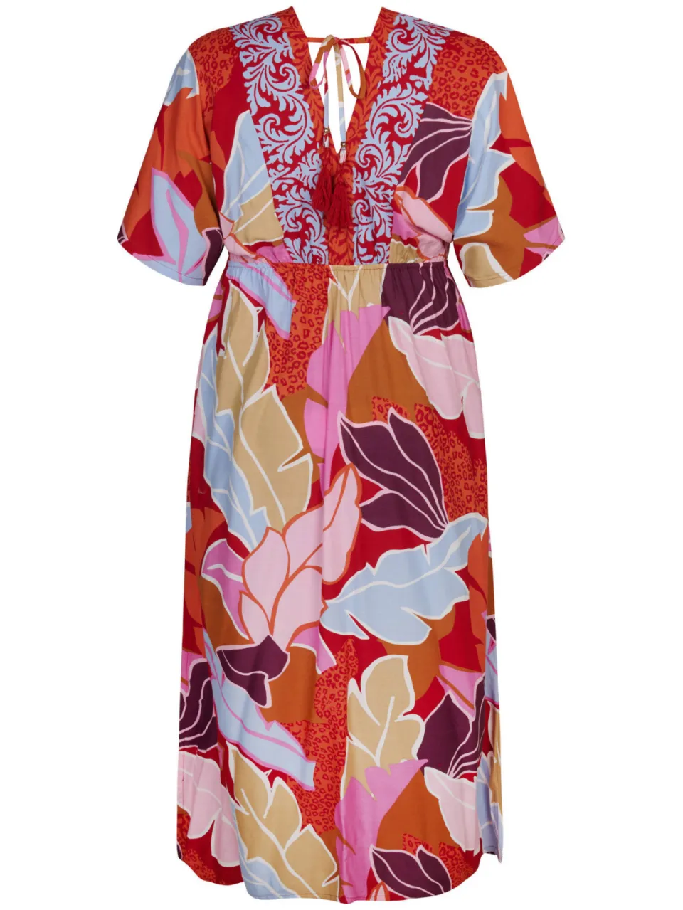 Miss Etam Plus midi jurk multi multi kleur, foto 3
