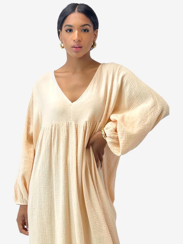 Elara Maxi-jurk Oranje
