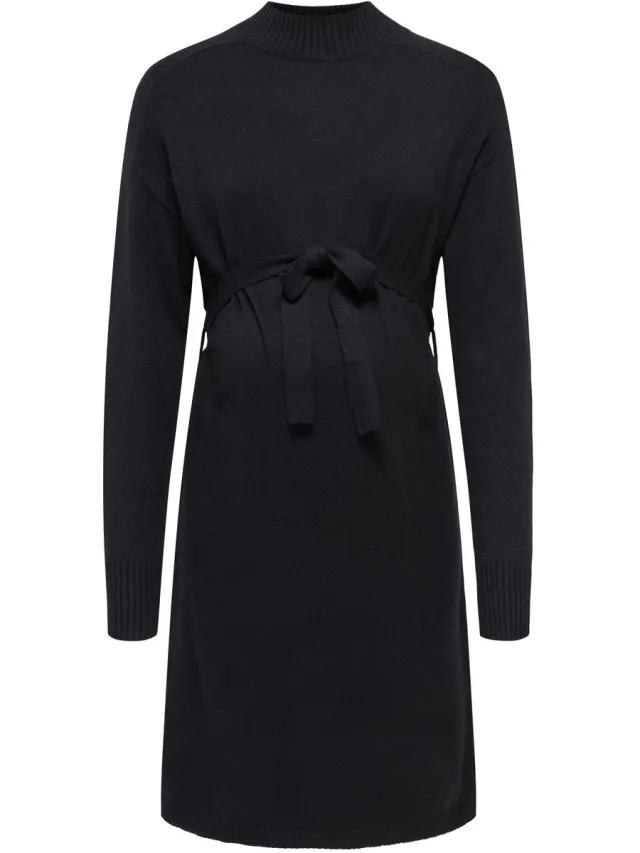Only OLMLEVA LS BELT DRESS KNT - Dames - Maxi jurken zwart