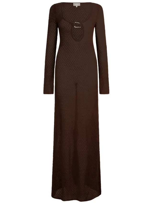 The Lola Club strandjurk Kylee Maxi bruin, foto 2