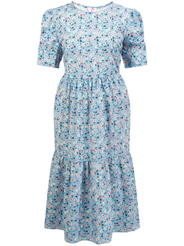 MyMo Midi-jurk met korte mouwen Dames Blauw Veelkleurig, foto 2