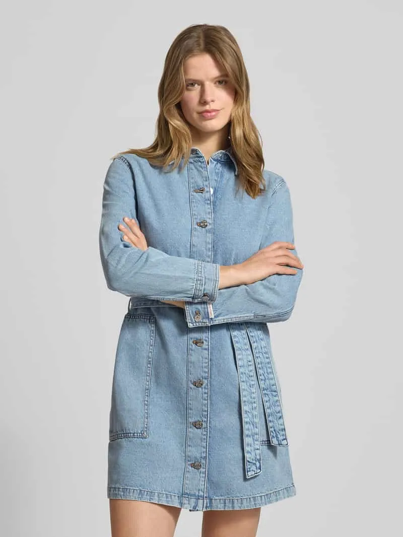 Calvin Klein Mini-jurk in Denimlook met platte kraag, foto 4